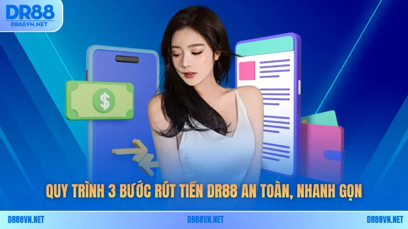 Quy trình 3 bước rút tiền DR88 an toàn, nhanh gọn Quy trình 3 bước rút tiền DR88 an toàn, nhanh gọn